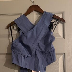 Missguided Blue Crop Top